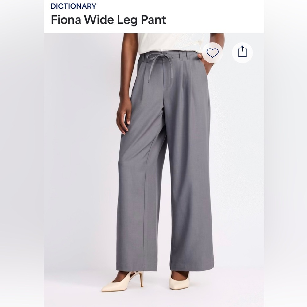 Dictionary Gray Wide Leg Pants
